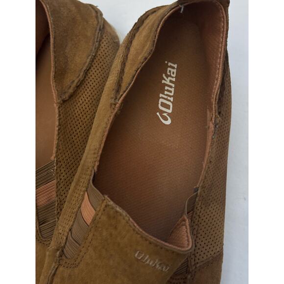 OluKai Pahono Slip On Shoes Mens 13 Brown Leather Comfort Casual Loafers main image 7